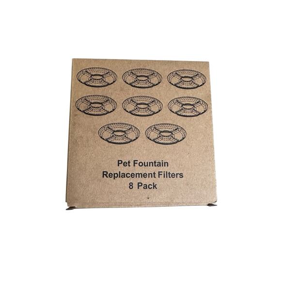 Cat/Pet Water Fountain Filters Replacement Filters Circle 8 pack - Picture 1 of 10